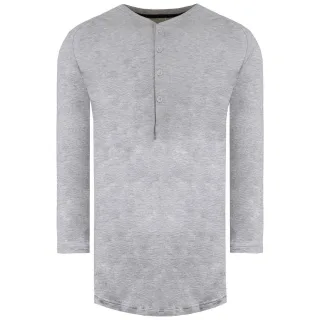 Under Armour Recovery Nachtwäsche Herren grauer Henley Top