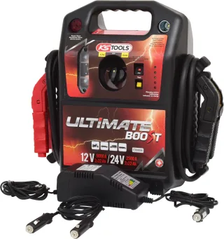 KS Tools 12 V + 24 V Batterie-Booster, mobiles Starthilfegerät 1700 A - 550.1820