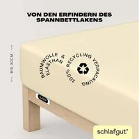 Schlafgut Spannbettlaken EASY JERSEY ELASTHAN Bettlaken, 170 g/m², 95% Baumwolle, 5% Elasthan, Jersey, Gummizug: rundum, (1 Stück), Spannbettlaken bis 30 cm Höhe, bügelfrei, pflegeleicht, perfekter Sitz