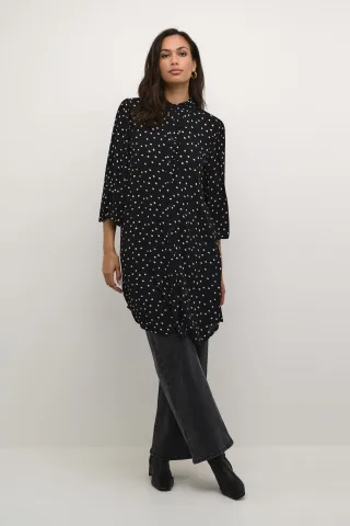 Kleid Loose fit black white