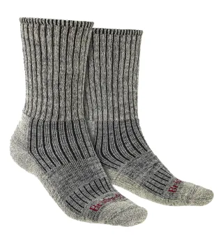 Bridgedale - Herren Wandern Midweight Merinowolle Socken - Stein grau