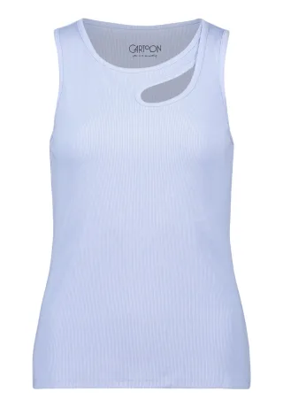 CARTOON - Ärmelloses Top mit raffiniertem Cut-Out-Detail blau - Gr. - 40