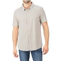 riverso Kurzarmhemd riverso Herren Kurzarm Leinen Hemd RIVCarlo Regular Fit (1-tlg)