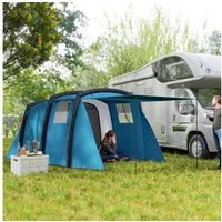 Outsunny aufblasbares Zelt mit Fenstern, Tür, Bodenplane, Aufbewahrungstasche, Luftträger, Personen: 6 (Campingzelt für 3-6 Personen, 1 tlg., Outdoor Tunnelzelt), UV50+, für 3 Jahreszeiten, Winddicht, Glamping Zelt