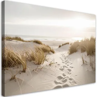 Feeby Leinwandbild, Beige, Textil, Landschaft/Berg, Rechteckig, 120x80 cm, Bilder und Zubehör, Wandbilder, Leinwandbilder