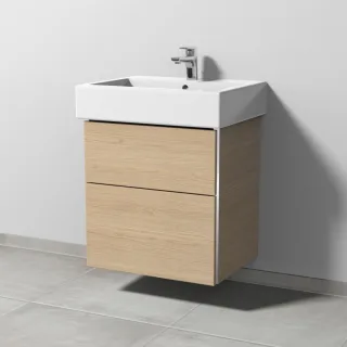 Sanipa 3way Waschtischunterbau zu Duravit Vero Waschtisch mit 2 Auszügen, Eiche-Nordic BR71648