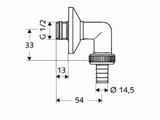 Schell Anschlussbogen 1/2" chrom mit Rosette mit ASAG 248370699