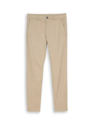 Tom Tailor - TTTRAVIS SLIM Chino Hose beige mini geometric print - Gr. - 34/30