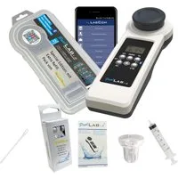 MediMuc Pool-Wassertest PoolLab 1.0 Photometer - 15 Parameter - mit 70 Testtabletten, 15 Messparameter, 1-tlg., Bluetooth