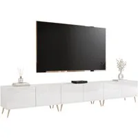 yourhouse24 Lowboard TV ANGEL 300 auf Füßen mit LED-Beleuchtung – Griffloses Design