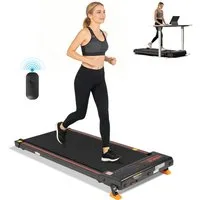 Vankel Laufband Walking Pad, Laufband für Zuhause, mit Steigung 8%, 1–6 km/h (mit App, Bluetooth, WLAN, LED-Display & Fernbedienung), kompakt walking pad, bis 6km/h, belastbar, leise, 110 kg max.