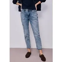 STREET ONE Cargojeans Style Charlie im angesagten Bleached?Look und elastischem Bund
