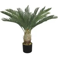 Kunstpalme Künstliche Pflanze Cycas Palme Kunstpflanze Plastikpflanze 80 cm Deko Cycaspalme, Decovego, Höhe 80 cm