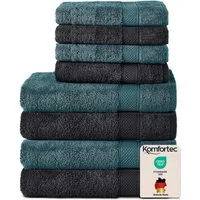 Komfortec Handtuch Set aus 100% Baumwolle, 4 Handtücher 50x100 cm und 4 Badetücher 70x140 cm, Frottee (Packung, 8-St), Duschtücher & Badehandtuch, Weich, Towel, Groß