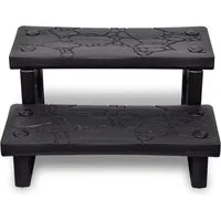 vidaXL Pooltreppe, Whirlpooltreppe Schwarz