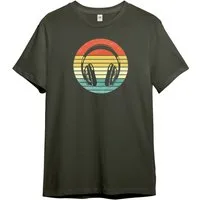 PAULGOS Print-Shirt Herren T-Shirt "Retro Kopfhörer"