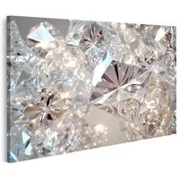 islandburner Leinwandbild, Funkelnde Diamanten in Nahaufnahme