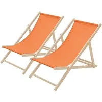 ECD Germany Gartenliege Holz Liegestuhl Beachstuhl klappbarer Strandstuhl Strandliege Liege, 2 St., 2er Set Sonnenliege mit 3-Fach verstellbarer Rückenlehne Relaxliege