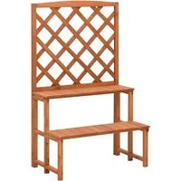 vidaXL Rankgitter NA Blumentreppe mit Rankgitter 70x42x115 cm Massivholz Tanne