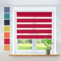 Doppelrollo Klemmfix, ohne Bohren, Sichtschutz, Rikmani, Klemm- oder Schraubmontage, Moderne Optik, Klemm- oder Schraubmontage, Sicht- und Sonnenschutz