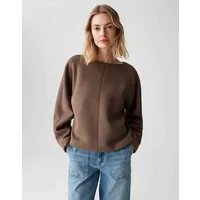 OPUS Sweatshirt GILAN weich mit Ballonärmeln lockere Passform, glatter Griff, elastischer Stoff