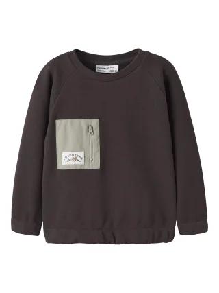 NAME IT - NMMOSBORNE LS SWEAT TOP Chocolate Plum - Gr. - 110