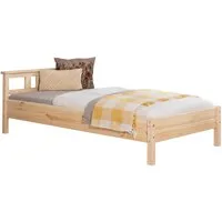 Ticaa Bettgestell Einzelbett und Doppelbett "Merci" Kiefer Natur