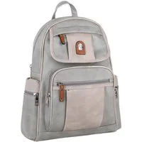 ITALYSHOP24 Rucksack Damen CityRucksack Tagesrucksack Schultertasche Freizeit Reise Urlaub, Backpack Schule Travel Wandern Arbeit Tasche Daypack Leder Optik Bag