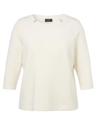 VIA APPIA DUE - Sweatshirt Rundhals 3/4 Arm Schmuck creme - Gr. - 46