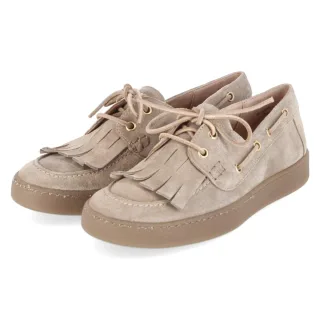 Paul Green Bootsschuhe - Gr. 37,5 - Taupe - Rauleder