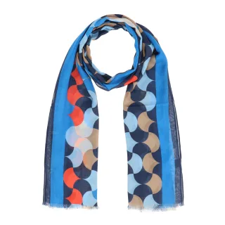 Halsüberkopf Accessoires - 70x180 Schal Retro Patch blau - Gr. - OS