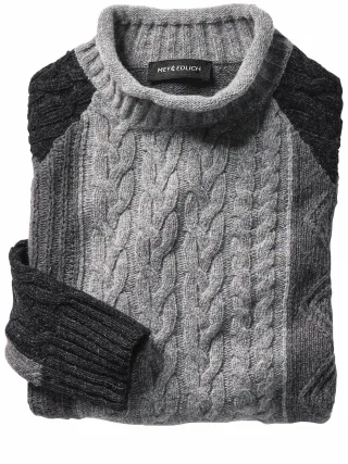 Mey & Edlich Herren Alles-gegeben-Pullover Grau 80 % Wolle, 20 % Polyamid
