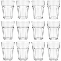 Neuetischkultur Glas 12 Trinkgläser 350 ml Wassergläser Glas spülmaschinengeeignet, Glas