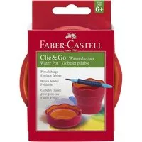 Faber-Castell Malbecher Faber-Castell Wasserbecher Clic&Go rot