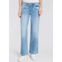 Herrlicher 5-Pocket-Jeans Edna Denim Flared Fit mit mittlerer Leibhöhe
