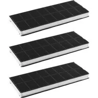 Trade-Shop Aktivkohlefilter 3x passend für Bosch DHI645G DHI645GAU DHI645HAU DHI645HX DHZ6300, Zubehör für BSH-Gruppe 296178 00352953 00460028 - Ersatz für Dunstabzugshauben, Länge: ca. 425mm / Breite: ca. 170mm / Höhe: ca. 30mm