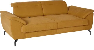 sit&more 2,5-Sitzer "Percy" 15 cm Fußhöhe, Sitztiefenverstellung, wahlweise Kopfteilverstellung