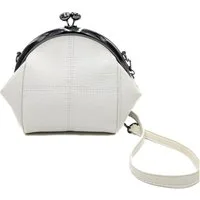 Mera Vellon Handtasche Damen Schultertasche "Varela" Umhängetasche mit Clipverschluss, Veganes Leder mit praktischem Clipverschluss