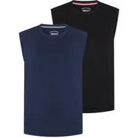 Man's World Plus Muscleshirt auch in Grosse Größen bis Gr. 7XL Bauch-Fit (2er-Pack) Regular Fit, Rundhalsausschnitt, Rippbündchen am Rumpfabschluss