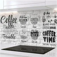 Rodnik Küchenrückwand Coffee Menu, monolithische ABS-Platte mit Direktdruck, formstabil und langlebig