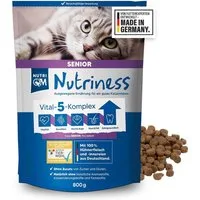 NutriQM Katzentrockenfutter Nutriness Senior Huhn, Trockenfutter für: Katzen