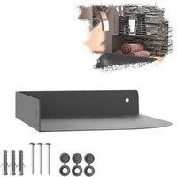 SO-TECH® Wandregal Eckregal HOVER 20/30 x 15/20 x 3 cm inkl. Befestigungsset, 1-tlg., Wandmontage, für Bad Küche oder Wohnzimmer, Anthrazit