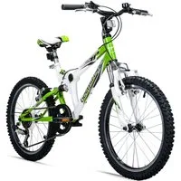 bergsteiger Mountainbike Montreal 20, 24 Zoll Kinderfahrrad, 6 - 13 Jahre, Mädchen, Jungen, 6 Gang Shimano Tourney RD-TY21 Schaltwerk, Kettenschaltung, Scheibenbremse, V-Brake
