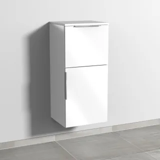 Sanipa 3way Mittelschrank mit 1 Tür und 1 Auszug, Weiß-Glanz, UF12978 UF12978