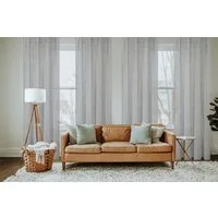 Home Basics Vorhang SOFTY 2er Pack (2 St), Multifunktionsband, halbtransparent, 2er Pack Kombibandschal SOFTY Uni