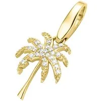 GIORGIO MARTELLO MILANO Charm-Einhänger Palme mit Zirkonia, vergoldet, Silber 925