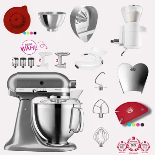 KitchenAid Artisan 4,8 Liter KSM185 Spar-Set mit Sieb mit digitaler...