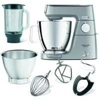 Titanium Chef Baker XL Küchenmaschine KVL85.124SI silber, 1.200 Watt, integrierte Waage, Timer, Patisserie-Set, Mixer