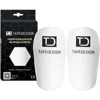 Tapedesign Fußball Schienbeinschoner Performance Shinguards 2.0 Shin Pads Herren, Damen & Kinder Weiß