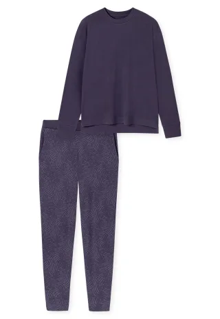 SCHIESSER - Schlafanzug lang indigo - Gr. - 42